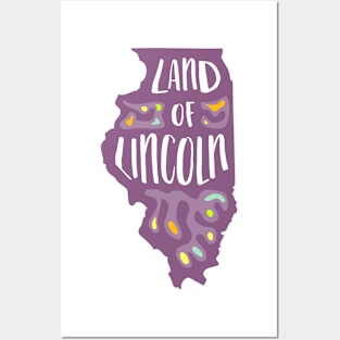 Illinois Land of Lincoln Posters and Art